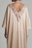 Robe de la mère de la mariée à la robe de la mariée en satin champagne à col nu