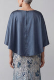 Robe de la mère de la mariée en sirène scintillante à longues fleurs bleu marine