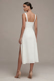 Robe de fiançailles Midi Ivory A Line avec fente
