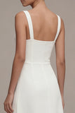 Robe de fiançailles Midi Ivory A Line avec fente