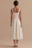 Robe de fiançailles midi ivoire en dentelle