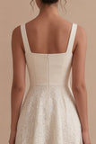 Robe de fiançailles midi ivoire en dentelle