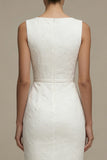 Robe de remise de diplôme en dentelle en dentelle blanche bodycon