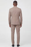 Costumes de cérémonie double croisée beige pour hommes