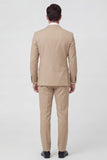 Costumes pour hommes en 2 pièces kaki à simple poitrine pointe