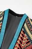 Blazer pour hommes brodé géométriquement à l’ouverture vert
