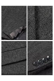 Costumes de mariage trois pièces à boutonnage simple à revers gris foncé
