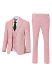 Costumes de mariage trois pièces à boutonnage simple à revers gris foncé