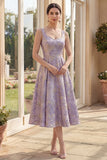 Robe Midi à bretelles épaisses lilas lilas poussiéreuses