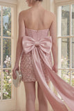 Mini robe de rentrée bodycon, corset sans bustier