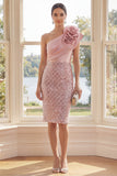 Robe midi bodycon à une épaule à une épaule