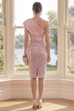 Robe midi bodycon à une épaule à une épaule