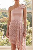 Robe midi à paillettes à paillettes sur une épaule