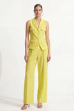 Costumes d’affaires en 2 pièces jaune citron à simple boutonnage pointu