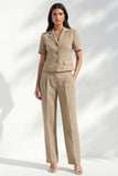 Costume féminin long à coupe à revers à poigne simple à poignée simple