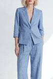 Costume long pour femmes à coupe moulante bleu poussiéreux bleu