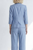 Costume long pour femmes à coupe moulante bleu poussiéreux bleu