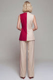 Costumes féminins en kaki clair à revers cranté, 2 pièces,