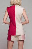Costumes femme kaki clair à revers pointu à deux pièces