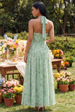 Robe Maxi de ligne A en sauge poussiéreuse en sauge sans nuvel