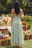 Robe Maxi Sage A à découpe bustier Dusty Sage A Line