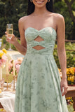 Robe Maxi Sage A à découpe bustier Dusty Sage A Line