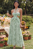 Robe Maxi à la ligne A découpée en dos nus