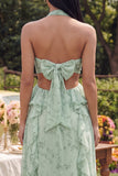 Robe Maxi à la ligne A découpée en dos nus