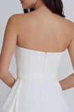 Mini robe Body-Joint Bodycon Froncée en ivoire avec volants