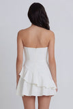 Robe courte de remise de diplôme Sweetheart A-Line à fronçons