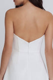 Mini-robe blanche Bodycon, moulante sans bretelles et fête,