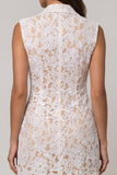 Short work Short Work Short Work en lace ivoire à revers à pointes