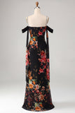 Robe formelle à épaules froides en Ivoire avec une ceinture