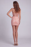 Corset bodycon en pastèque scintillant robe cocktail courte fleurie