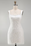 Robe cocktail courte courte moulante à bretelles blanches blanches épaillantes à longues bretelles florales