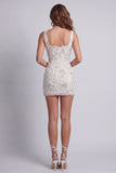 Robe cocktail courte courte moulante à bretelles blanches blanches épaillantes à longues bretelles florales