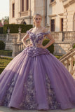 Robe de bal épaule décalée, robe violette applique, froncée
