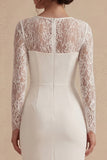 Robe de mariée Bodycon Bodycon Blanche avec dentelle
