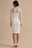 Robe de mariée Bodycon Bodycon Blanche avec dentelle
