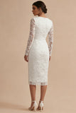 Robe de fiançailles bohèmes blanches à manches longues à manches longues florales