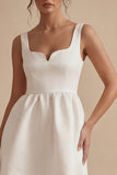 Robe de remise de diplôme Short à brides blanches épaisses