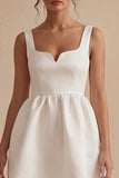 Robe de remise de diplôme Short à brides blanches épaisses