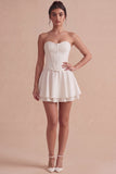 Robe mini corset blanche A String Bustless