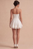 Robe mini corset blanche A String Bustless