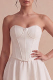 Robe mini corset blanche A String Bustless