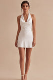 Simple lidu Une petite robe blanche dos nus