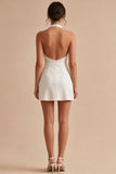 Simple lidu Une petite robe blanche dos nus
