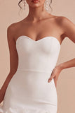 Petite robe Sweetheart Bodycon White 3D Flowers
