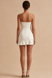 Robe blanche Body-Moulante Buster Petite Volant
