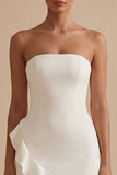 Robe blanche Body-Moulante Buster Petite Volant